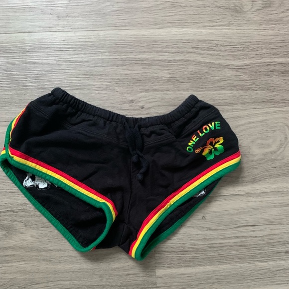 3 for $30 Jamaican one love Bob Marley booty shorts - Picture 3 of 3
